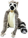 Lodër pelushi lemur, 27 cm, me putra me shul, gri bardh