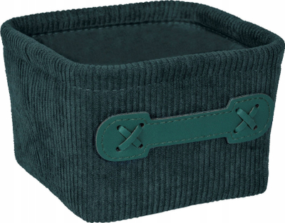Shportë organizuese Wenko Anela Mini, 14 x 9 x 14 cm, poliester, jeshile e errët