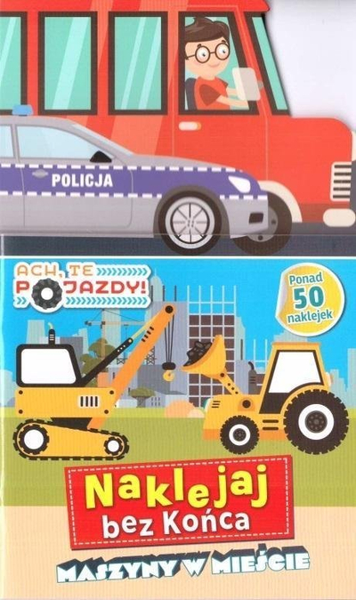 Liber aktiviteti për kalamaj Media Rodzina Oh These Vehicles Stick On Without End, me ngjitëse, me lojëra dhe enigma