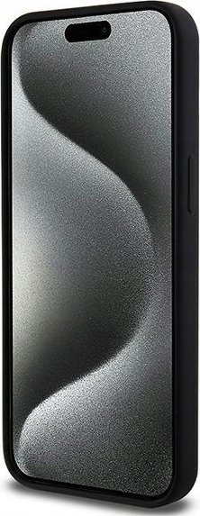 Këllëf telefoni DKNY Liquid Silicone për iPhone 13 Pro Max, MagSafe, i zi