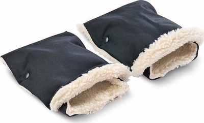 Doreza karroce Sensillo Stroller Glove 8507, të papërshkueshme nga uji, me pellush të ngrohtë, të zeza