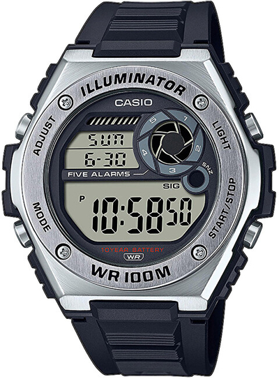 Orë digjitale Casio 3731 MWD-100H-1AVEF, e zezë
