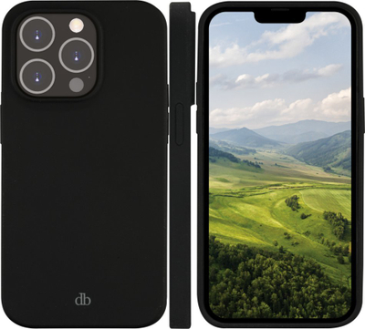 Mbështjellës telefoni Dbramante1928 Monaco, për iPhone 14 Pro, MagSafe, i zi