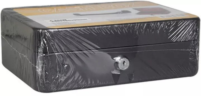 Kutia e parave Cash Box 180x250x90, metalike, me çelës, grafit