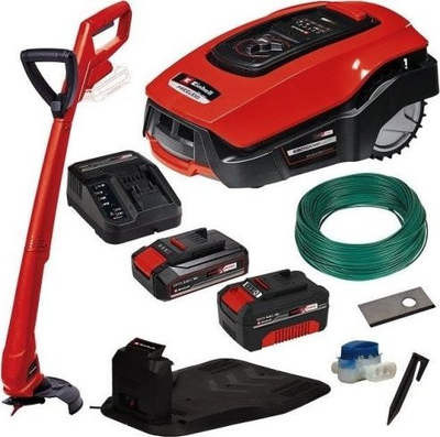 Kositës roboti bari Einhell FREELEXO KIT 600-1000 BT, me bateri, me trimer, i kuq