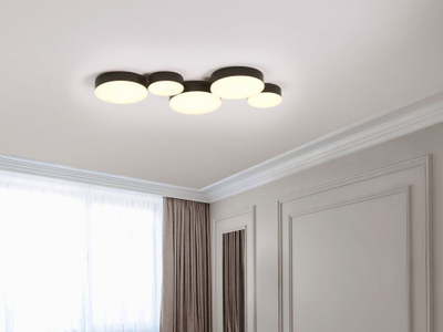 Llambë tavani LED Beliani Luga, moderne, metal, e zezë