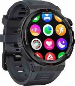 Ora inteligjente Zeblaze Ares 3 Plus, ekran 1.43" HD AMOLED, Bluetooth Calling, e zezë