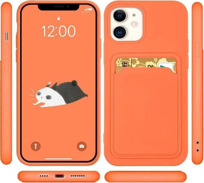 Mbrojtëse silikoni telefoni Hurtel Card Case për Samsung Galaxy A73, xhep për karta, rozë