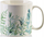 Filxhan EDDY, 500 ml, porcelani, me lule e gjethe jeshile e blu