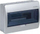 Kuti shpërndarëse ELEKTRO-PLAST ELEGANT 1x12, montim sipërmur, kapak transparent, gri