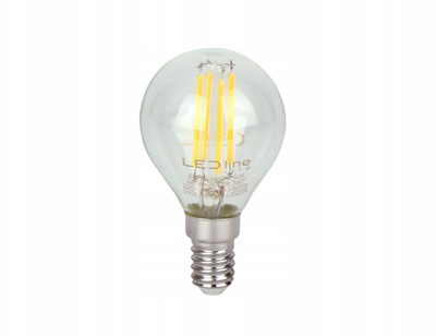 Set llampash LED LED line LITE G45, E14, 4W 4000K, transparente