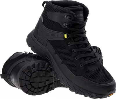 Çizme trekking për burra Hi Tec Hitket MID WP, që s’i hyn uji, taban Vibram, të zeza, nr 45