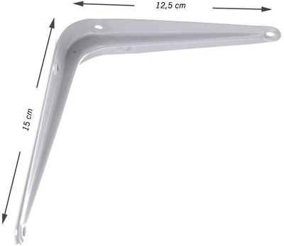 Mbajtëse rafte SHELF HOLDER SB-01, 125x150 mm, e bardhë
