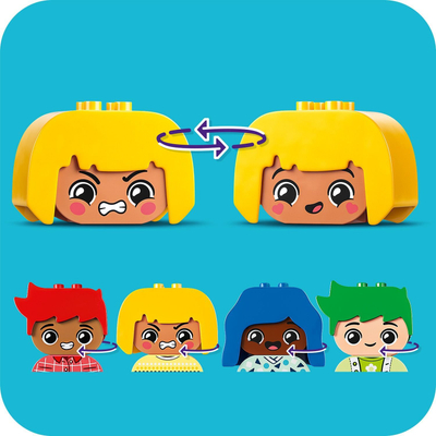 Set lodrash LEGO Duplo My Feelings and Emotions 10415, edukativ, nga 18 muajsh, shumëngjyrësh