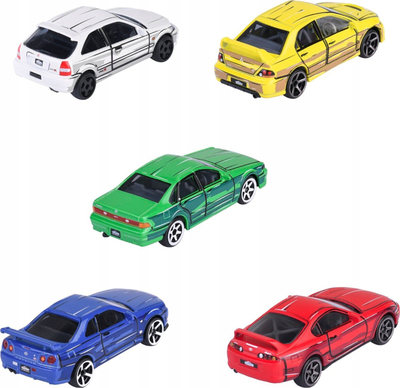 Pako dhuratë vetura lodër Majorette Japan Series, 5 copë, shkallë 1:64, shumëngjyrëshe