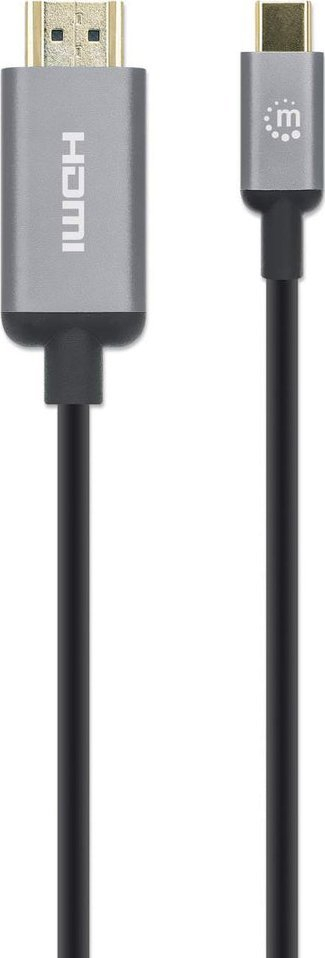 Kabllo adapter USB C në HDMI 4K 60Hz, 2 m, e zezë