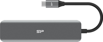 Stacion lidhës / replikator USB-C Silicon Power SU20 (SPU3C07DOCSU200G), gri