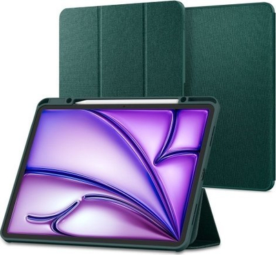 Futrollë tablet Spigen Urban Fit, për iPad Air 13" 2024, me qëndrim, jeshile e errët