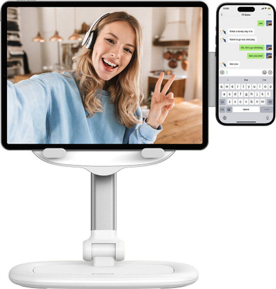 Mbajtëse telefoni dhe tableti Baseus Seashell, e rregullueshme, e palosshme, e bardhë