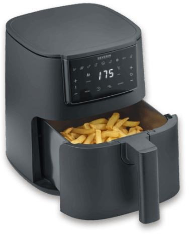 Fritezë me ajër të nxehtë Severin FR 2461, 4L, 1300W, e zezë