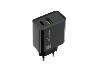 Karikues Natec Ribera NUC-2062, 20W, 1x USB A 1x USB C, i bardhë