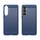 Kapak telefoni Silicone Carbon për Samsung Galaxy S25 Plus, për mbrojtje, blu