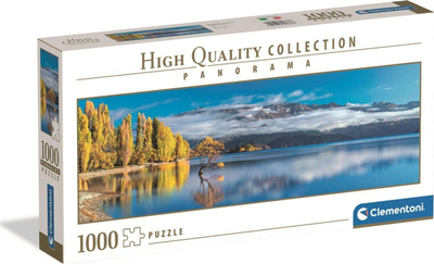 Puzzle panoramik Clementoni Wanaka's Golden Reflections, 1000 copa, 98 x 33 cm, shumëngjyrësh