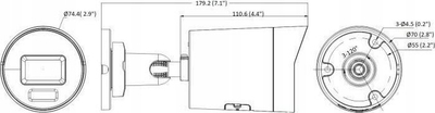 Kamerë IP Hikvision DS-2CD2087G2H-LI, 4K, lente 2.8mm, e bardhë