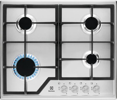 Плоча на гас Electrolux EGS6426SX, 60cm, 4 горилници, инокс