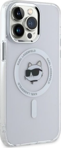 Kapak telefoni Karl Lagerfeld KLHMP14XHLSCHH, për iPhone 14 Pro Max 6.7", hardcase, i bardhë