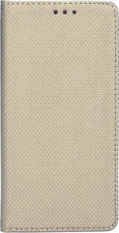 Kapak magnetik Samsung M34 5G Smart Book Case, TPU, me xhep karte, ngjyrë ari