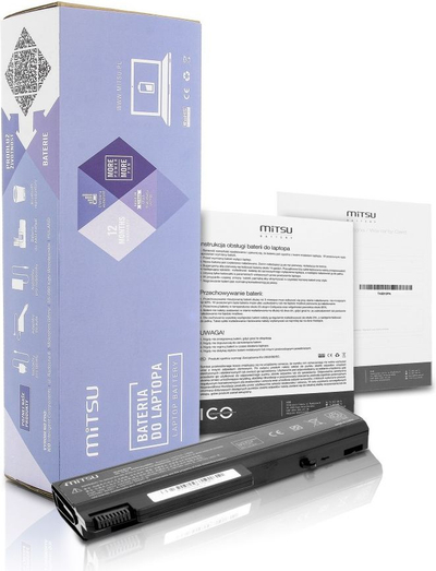 Bateri laptopi Mitsu për HP 6530b 6735b 6930p, 4400 mAh, 10.8 V, e zezë
