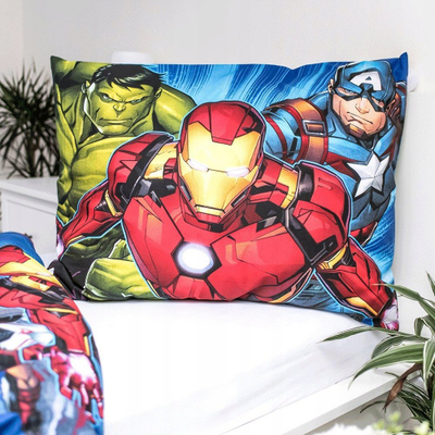 Set jorgani Marvel Avengers Single, pambuk, madhësi europiane, shumëngjyrësh