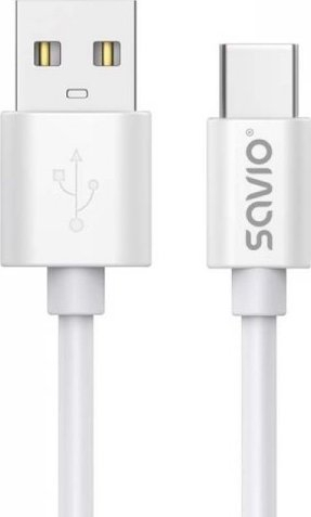 Kabllo USB Savio SAVKABELCL-168, USB-A në USB-C, 3 m, e bardhë