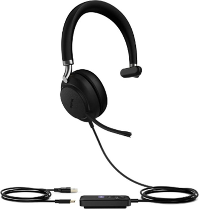 Kufje me mikrofon Yealink UH38 Mono UC, USB A, USB C, ngjyrë e zezë