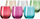 Set gotash Leonardo Sora, 6 copa, 300 ml, shumëngjyrëshe