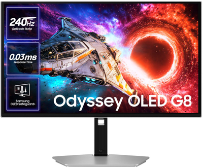 Monitor Samsung Odyssey OLED G8 LS27HG800SUXEN, 27", 4K UHD, 240Hz, i argjendtë