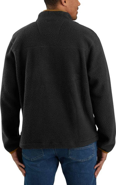 Bluzë fleece Carhartt Relaxed Fit, sherpa poliestër, me xhep kangur, e zezë