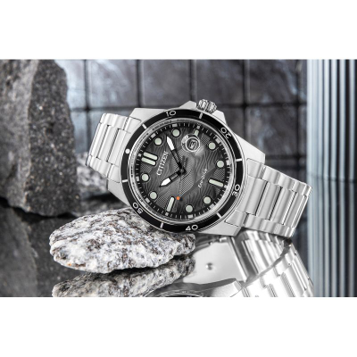 Orë dore Citizen Sporty Marine AW1816-89E, Eco-Drive, çelik inoks, argjend