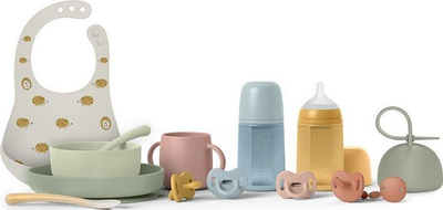 Biberon All Silicone, 240ml, silikon i butë, i gjelbër