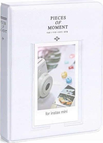 Album foto LoveInstant Photo Album, 64 foto, për Fujifilm Instax Mini, e bardhë pastel