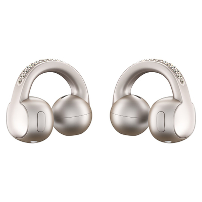 Kufje wireless Motorola Moto Buds Loop, Bluetooth, me kapse rreth veshit open ear, bezhë me kristale Swarovski