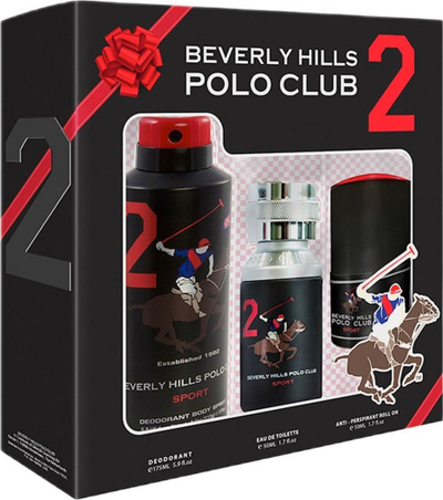 Сет парфеми за мажи Beverly Hills Polo Club 1982 Sport 2, EDT 50ml, дезодоранс спреј 175ml, рол он 50ml