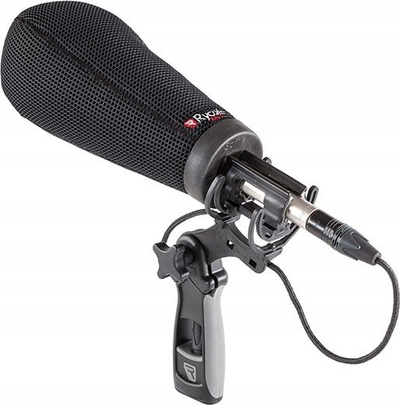 Mbajtëse mikrofoni Rycote Softie Duo-Lyre Mount, pistol grip i rehatshëm, diametër 19-34mm, e zezë