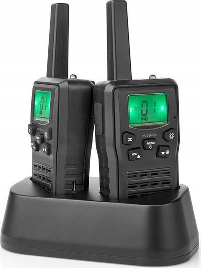 Walkie talkie Nedis WLTK1010BK, 10 km, 8 kanale, i zi