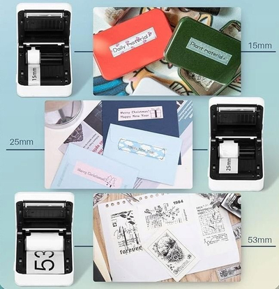 Printer termik Phomemo M02pro, 300 dpi, 15-53 mm, i bardhë