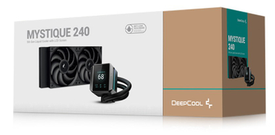 Ftohës me ujë Deepcool MYSTIQUE 240, 2.8" LCD, 240mm, i zi