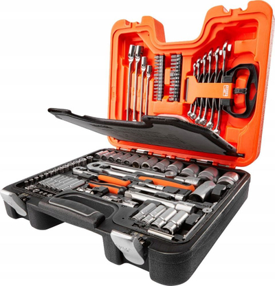 Set veglash Bahco S910, 91 copa, kuti plastike, portokalli