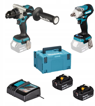 Сет алати без кабел Макита DLX2590TJ, 18V LXT, 2x5Ah литиум-јонски, сина и црна