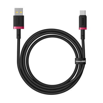 Kabllo USB në USB-C Baseus Dura, 60W, 1m, e zezë me të kuqe